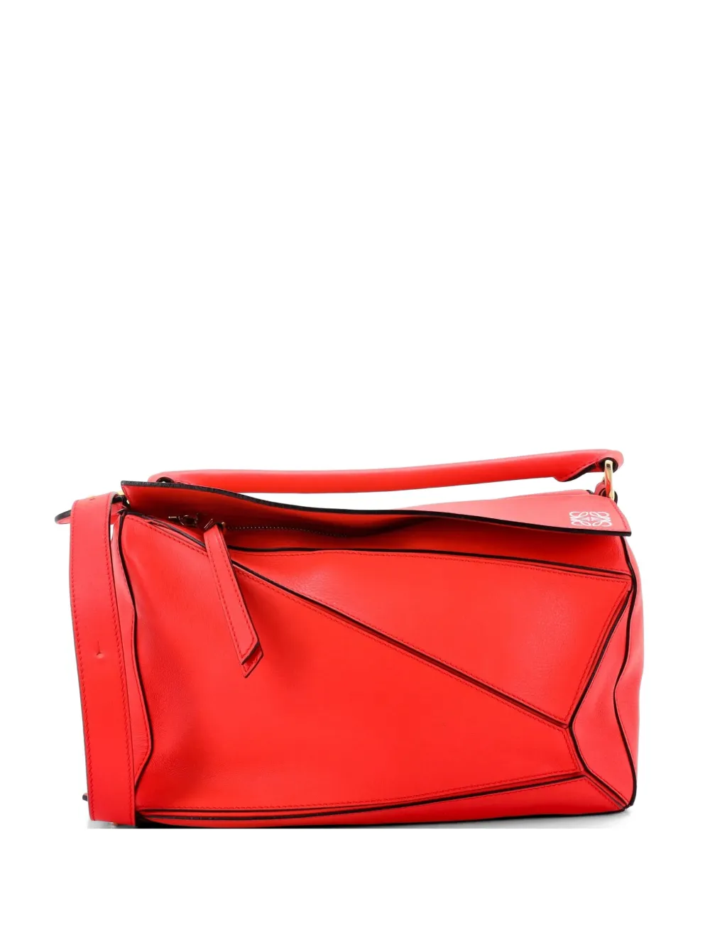 Loewe Pre-Owned Puzzle Bag Leather Medium shoulder bag - Rosso