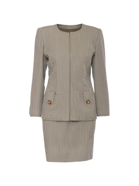 Vintage striped button dress