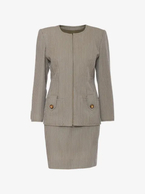 Vintage striped button dress