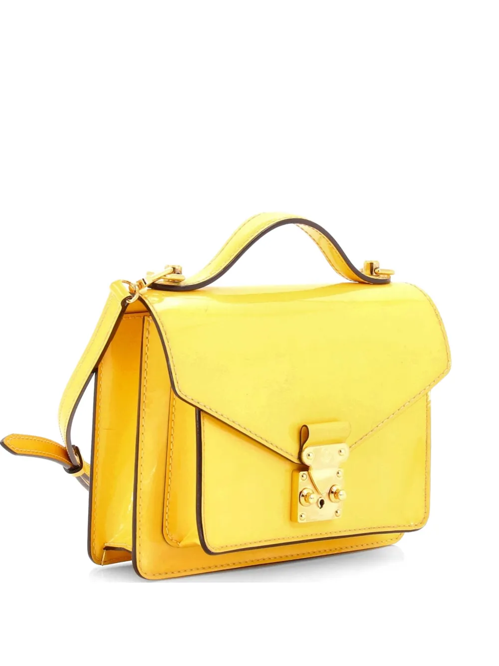 Louis Vuitton Pre-Owned Monceau Handbag Vernis BB crossbody bag - Giallo