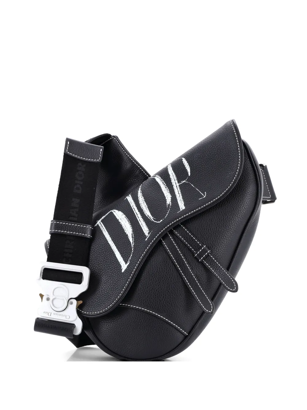 Christian Dior Pre-Owned Alex Foxton Logo Saddle Printed Leather crossbody bag - Schwarz