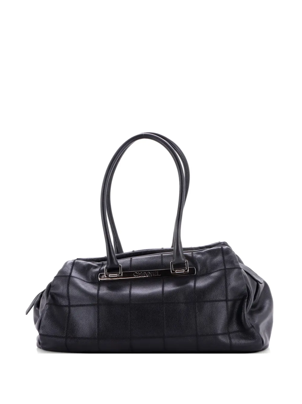 CHANEL Pre-Owned Square Stitch Shoulder Bag Quilted Caviar East West satchel - Schwarz