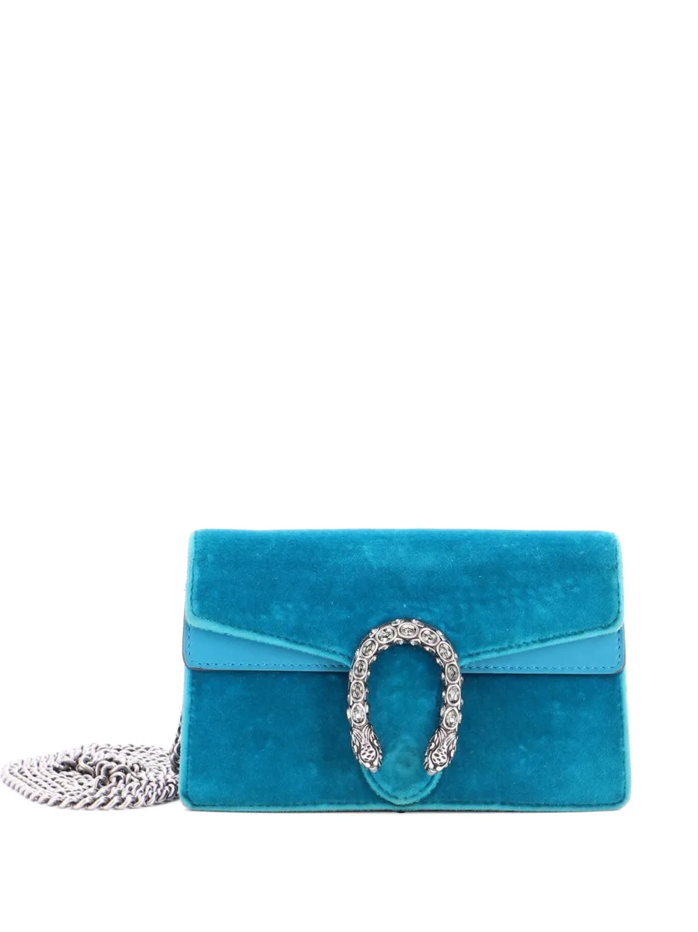 Gucci Pre-Owned Dionysus Bag Velvet Super Mini crossbody bag - Blu