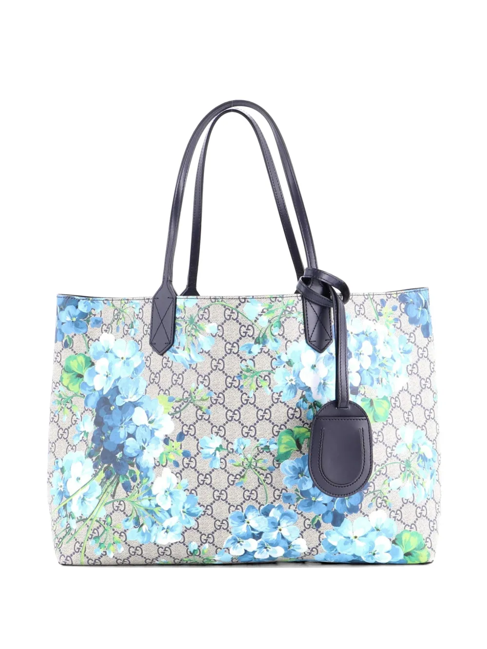 Gucci Pre-Owned Reversible Blooms GG Print Leather Medium tote bag - Blu