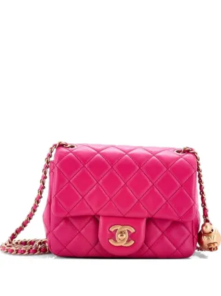 CHANEL Pre-Owned パール クラッシュ スクエア フラップ バッグ