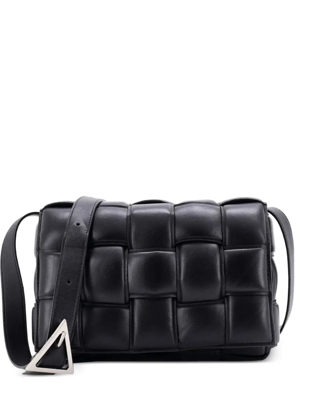 Bottega Veneta Pre-Owned Cassette Maxi Intrecciato Leather Small crossbody bag - Nero