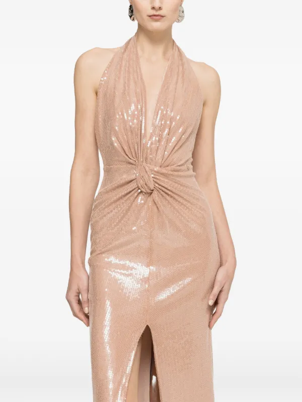 nissa open back maxi dress Nissa Embellished Open-back Maxi Dress