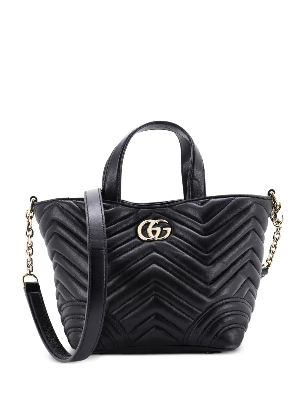Gucci Pre-Owned Betty Convertible Matelasse Leather Small tote bag - Nero