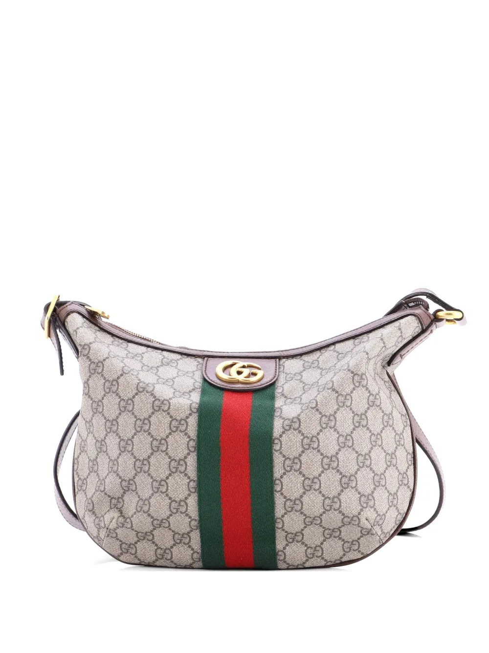 Gucci Pre-Owned Ophidia Half Moon Hobo GG Coated Canvas Small crossbody bag - Marrone