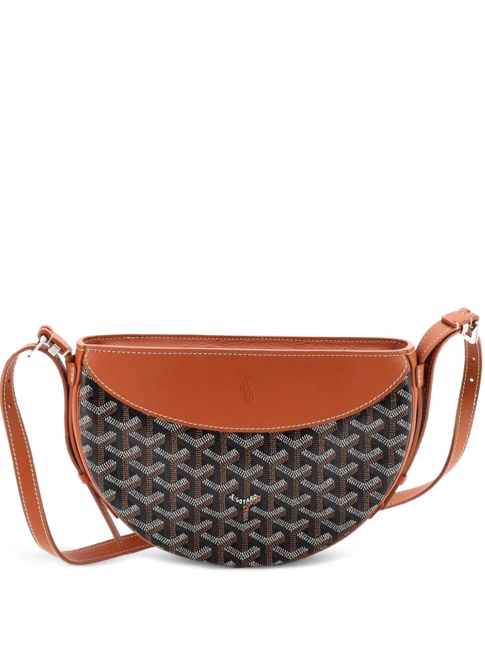 Goyard Pre-Owned Hirondelle Coated Canvas and Leather shoulder bag - Marrone