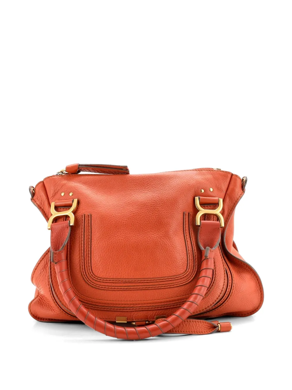 Chloé Pre-Owned Marcie Leather Medium satchel - Arancione
