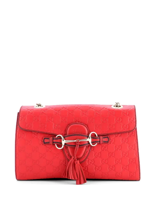 Gucci Pre-Owned エミリー チェーン フラップ バッグ グッチシマ 