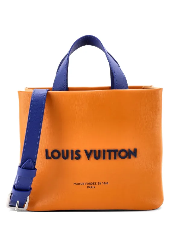 Louis Vuitton Pre-owned Shopping Leather Mini Tote Bag in Orange