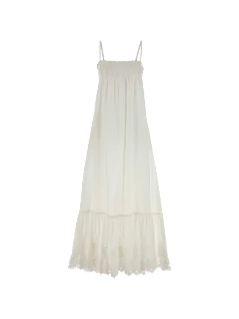 Saint Laurent lace trim maxi dress