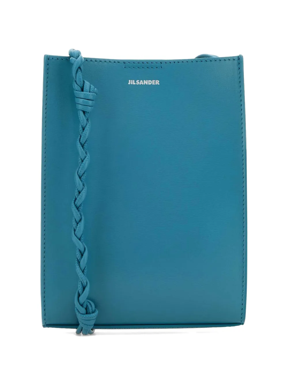 Jil Sander Tangle gevlochten leren crossbodytas Blauw