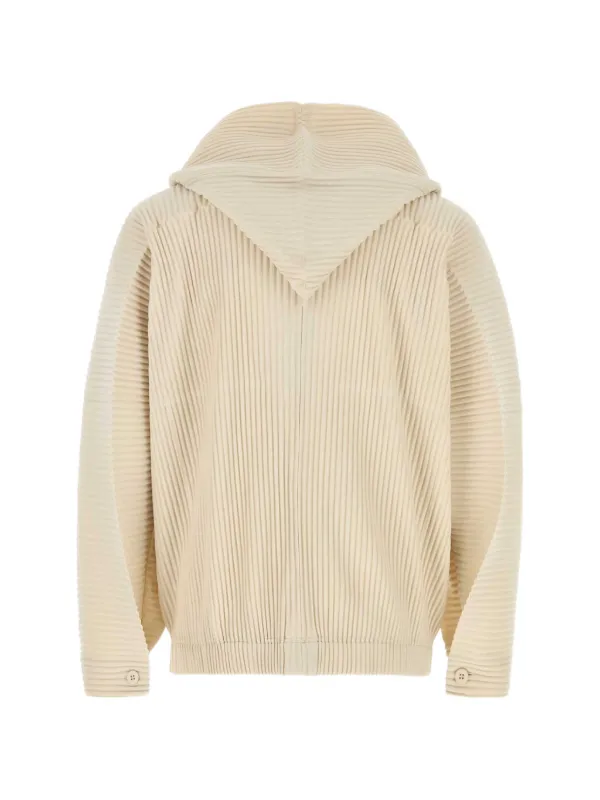 ISSEY MIYAKE フード付きプリーツジャケット Homme Plissé Issey Miyake プリーツ ジャケット | ニュートラル