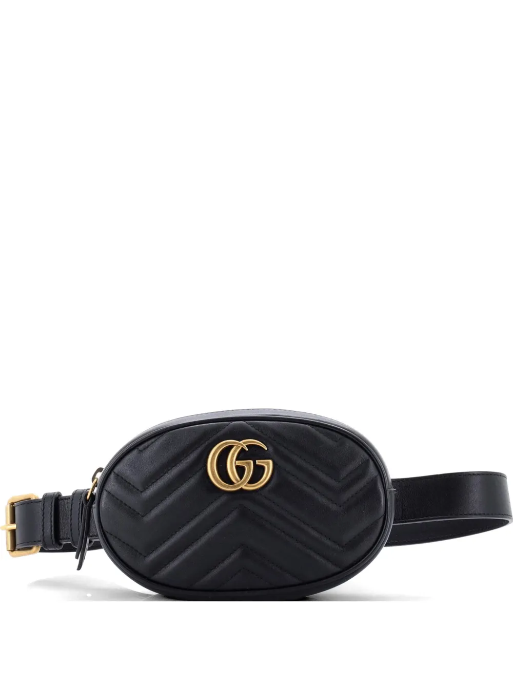 Gucci Pre-Owned GG Marmont Matelasse Leather belt bag - Nero