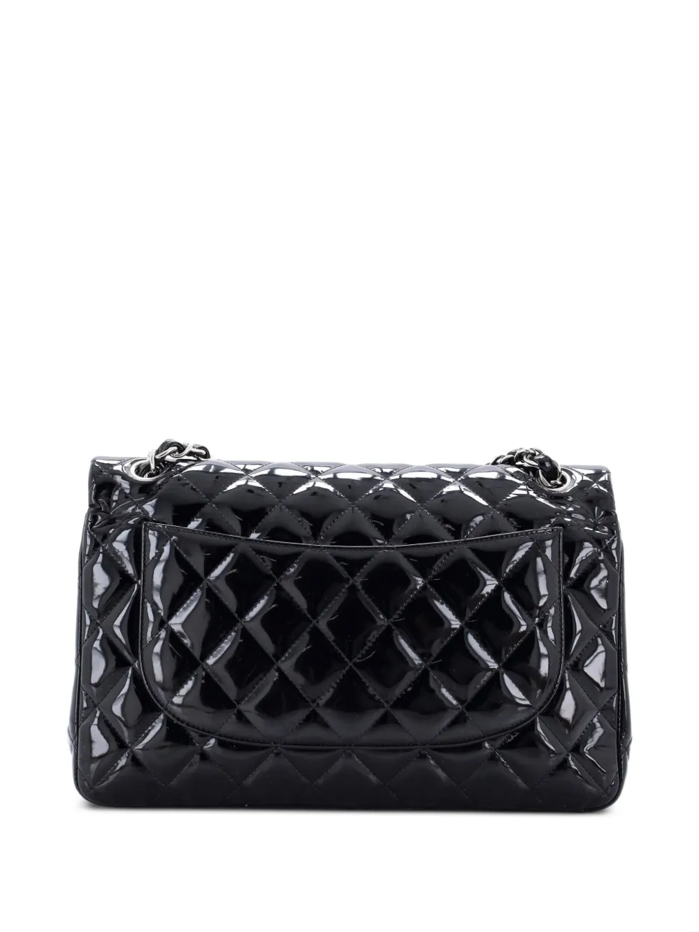 CHANEL Pre-Owned クラシック ダブルフラップ マトラッセ パテント