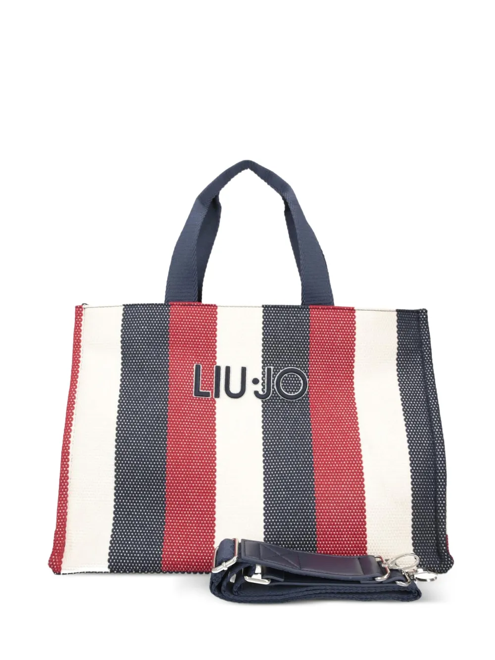 LIU JO Borsa tote a righe - Blu