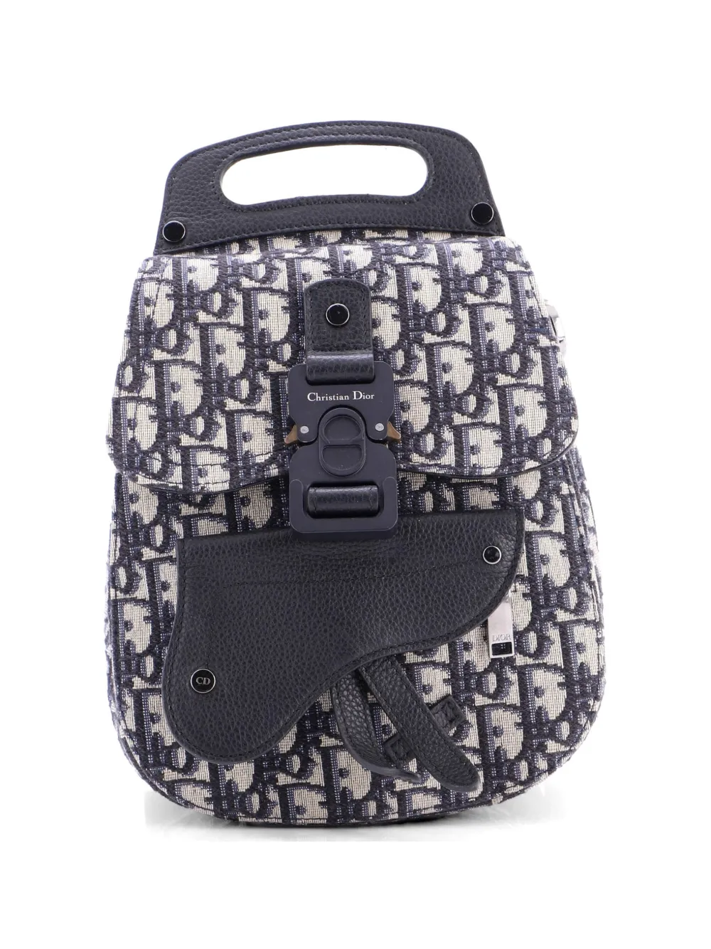 Christian Dior Pre-Owned Saddle Oblique Canvas Mini backpack - Blu
