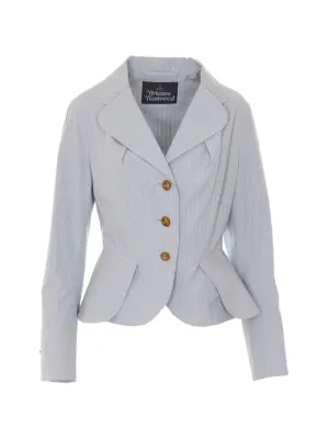 vivienne westwoodストライプ ジップアップジャケット VIVIENNE WESTWOOD - Double-breasted Striped Jacket Vivienne Westwood