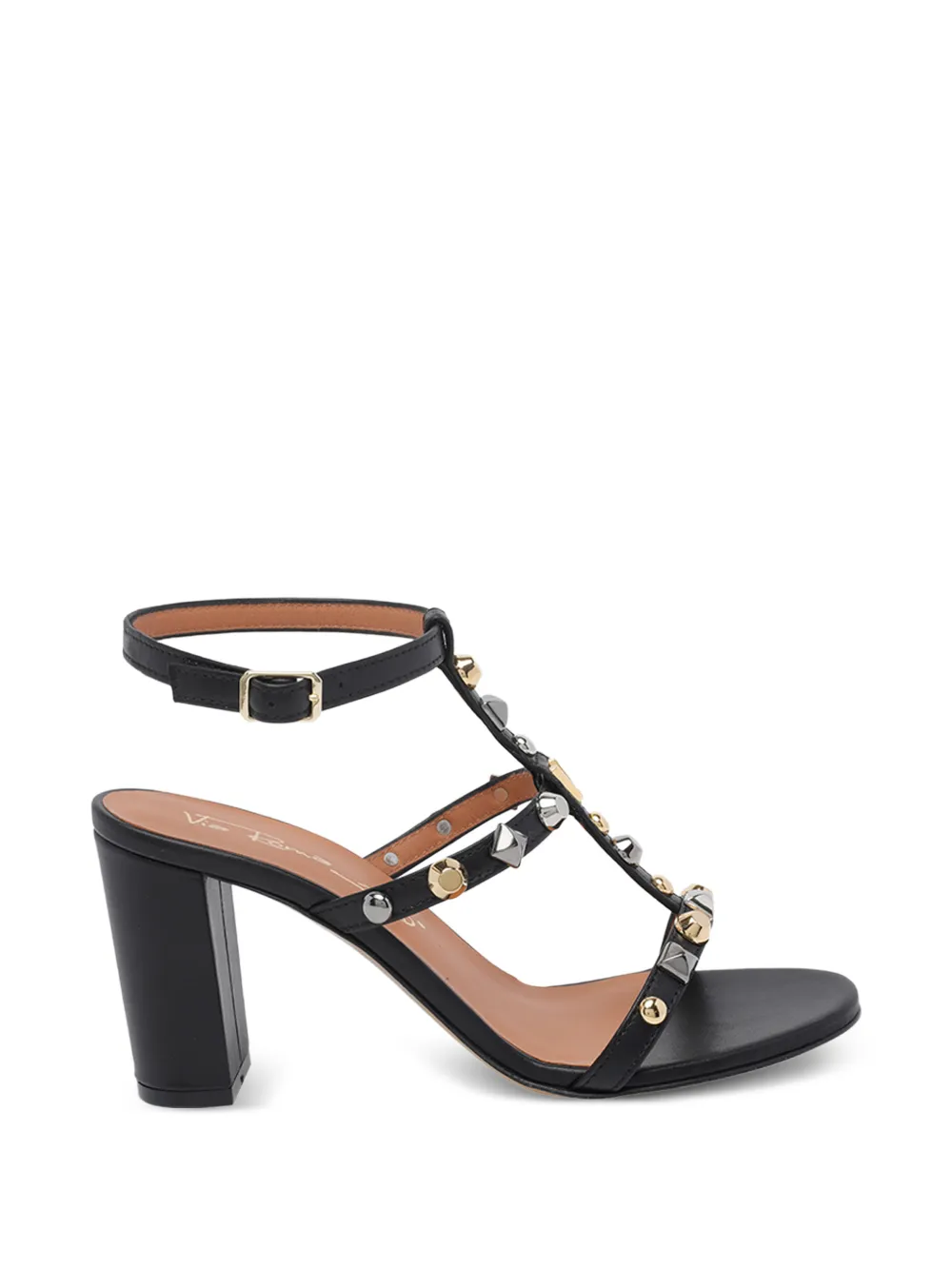 Via Roma 15 studded detail sandals - Nero