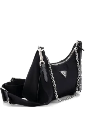 Prada Pre-Owned トライアングルロゴ ジップ クリスタル サテン
