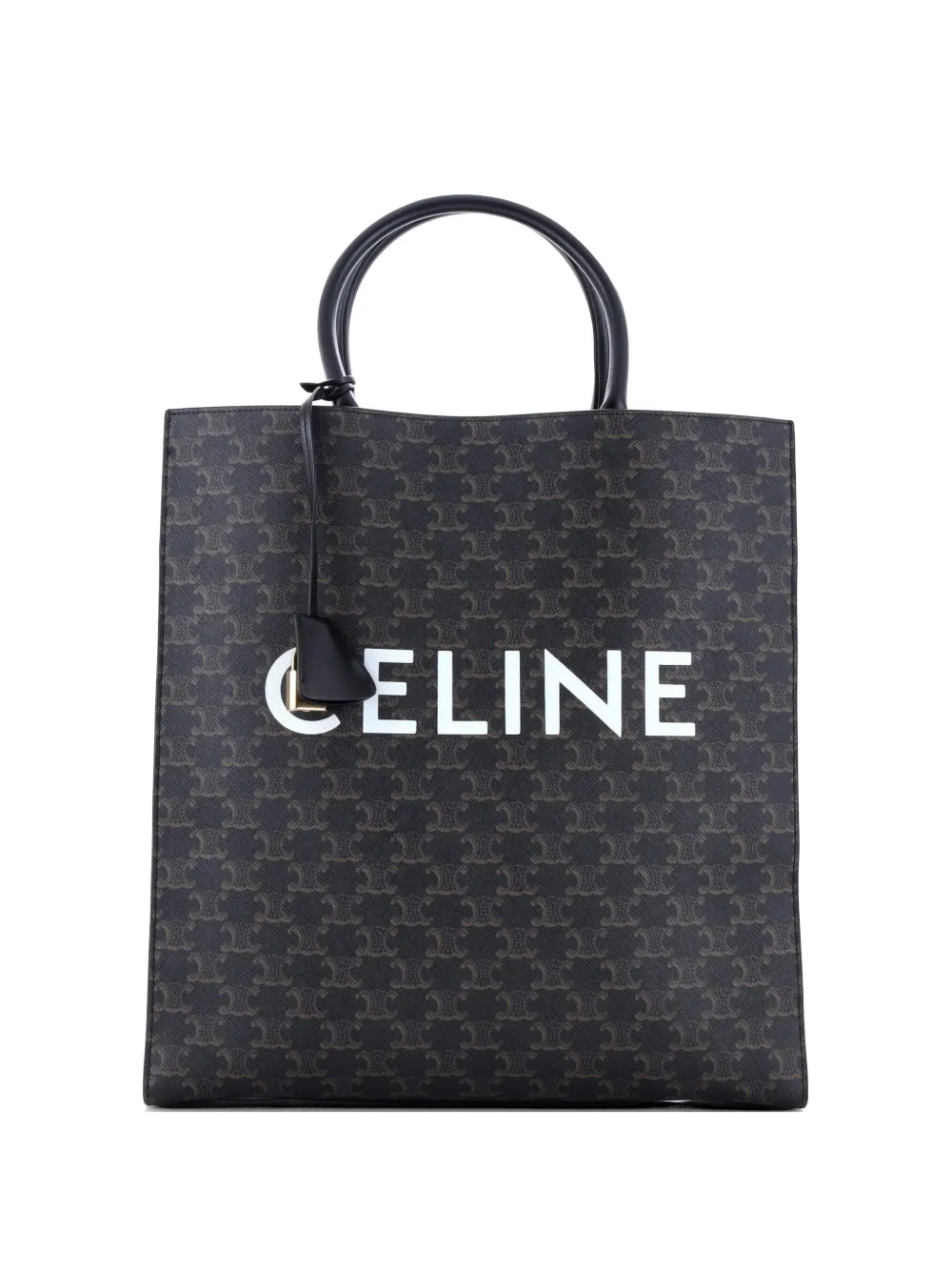 Celine Pre-Owned Vertical Cabas Triomphe Coated Canvas Large tote bag - Braun