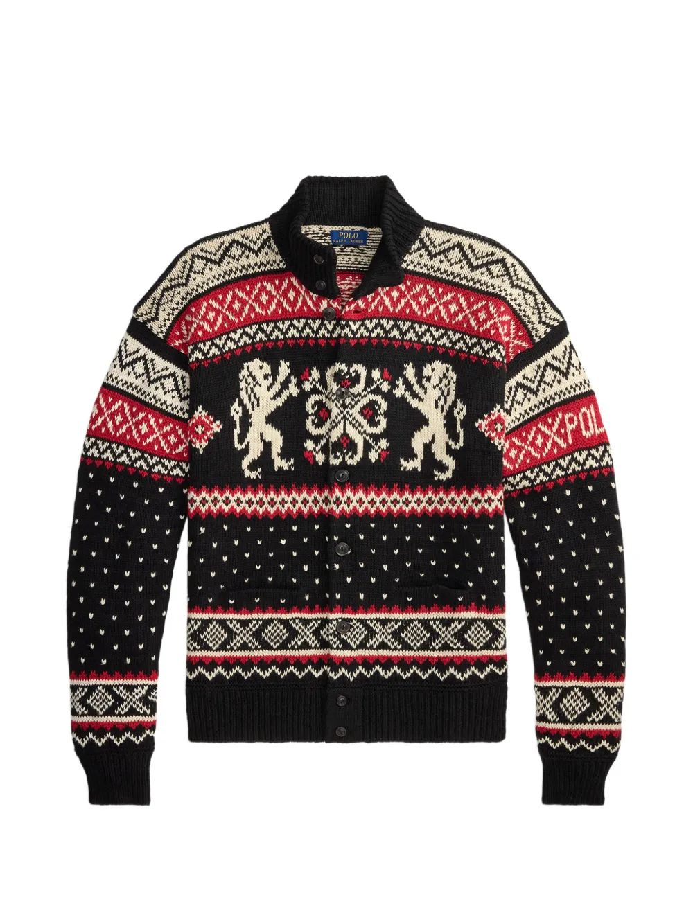 Polo Ralph Lauren Fair Isle intarsia gebreid vest Zwart