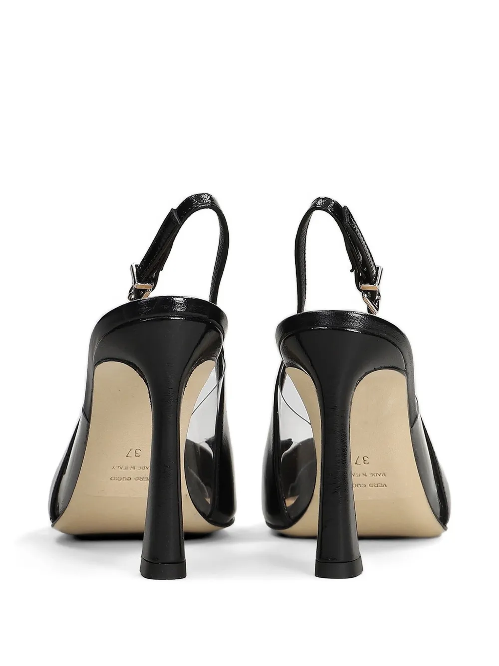 Chantal Pumps van lakleer met doorzichtig vlak Wit