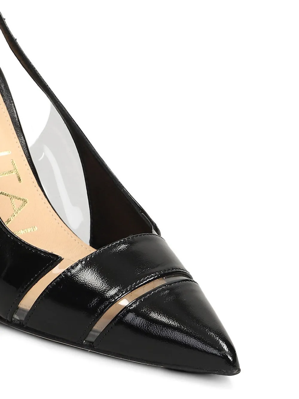 Chantal Pumps van lakleer met doorzichtig vlak Wit