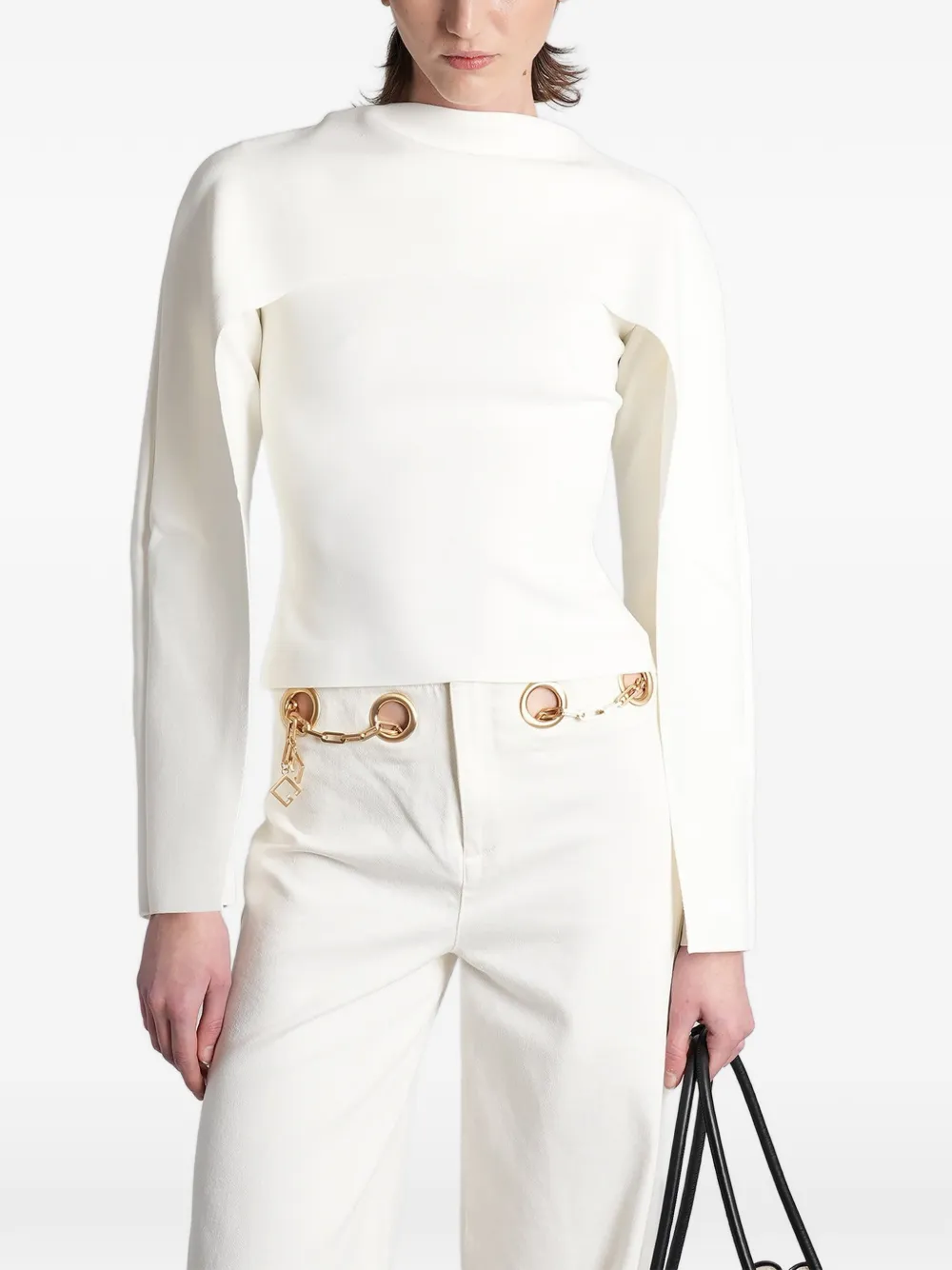 Cult Gaia Alka cape-sleeve blouse - White