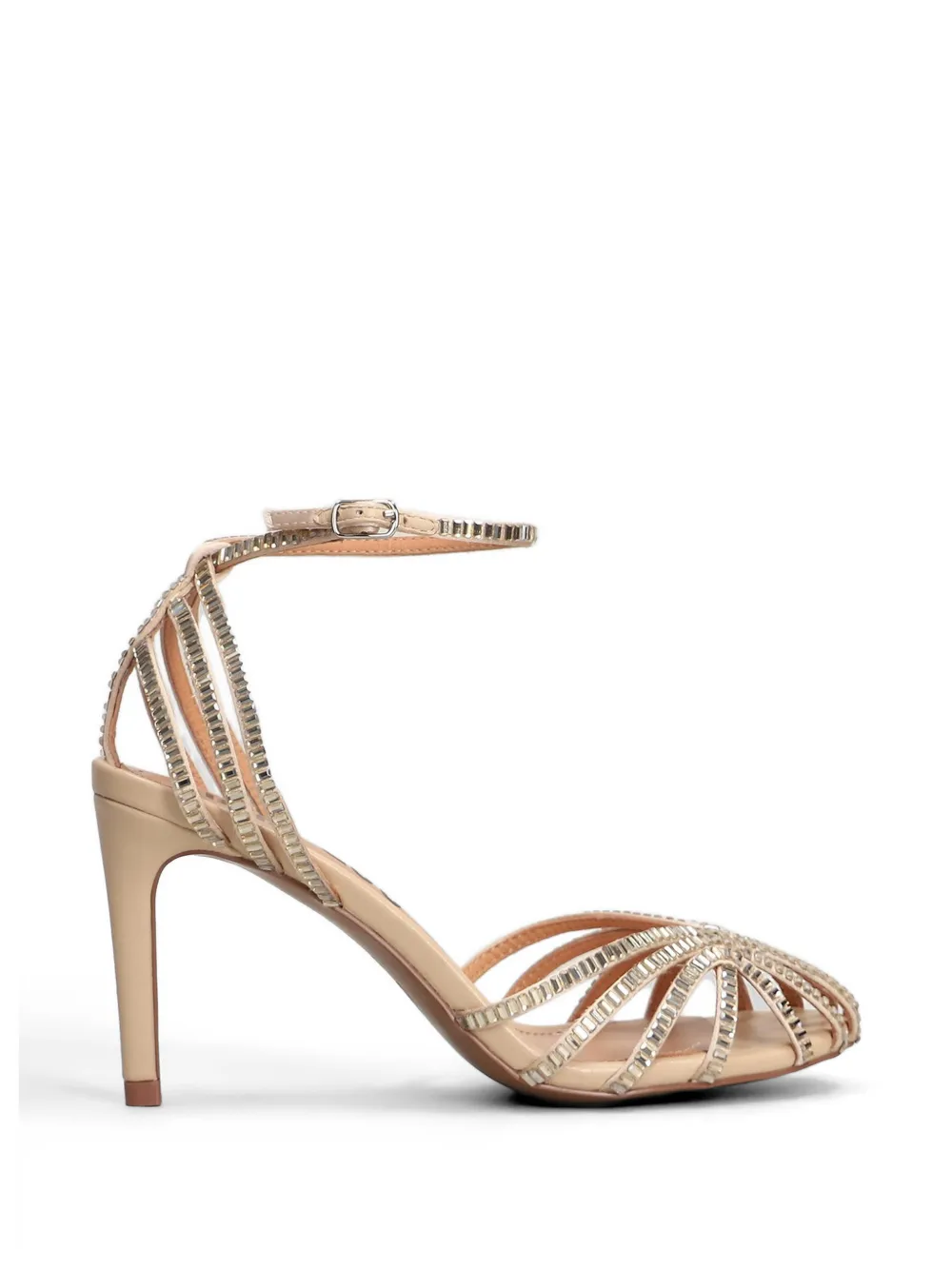 Bibi Lou Serabi crystal-embellished cage sandals Beige