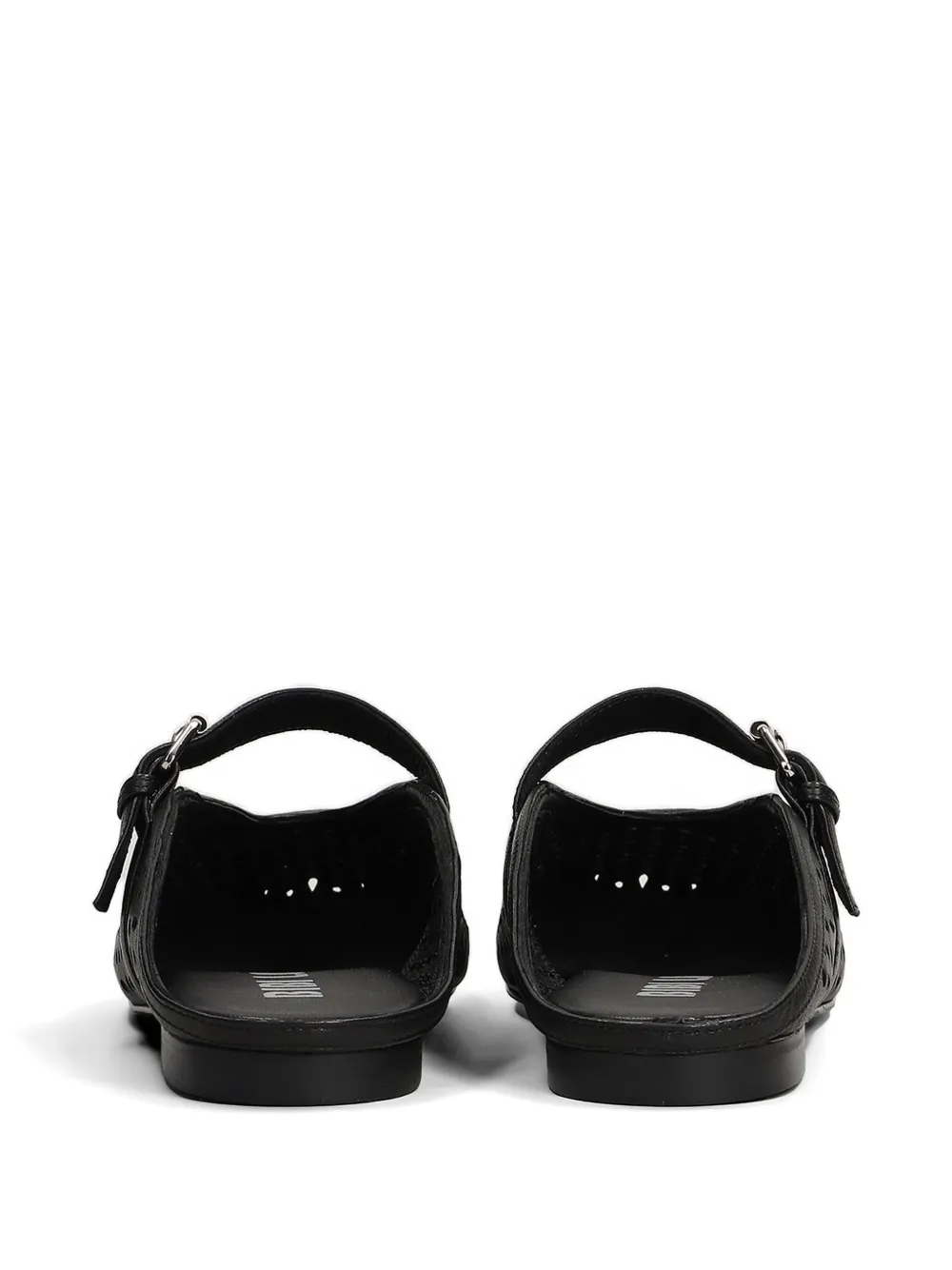 Bibi Lou Maia perforated buckle-strap mules Zwart