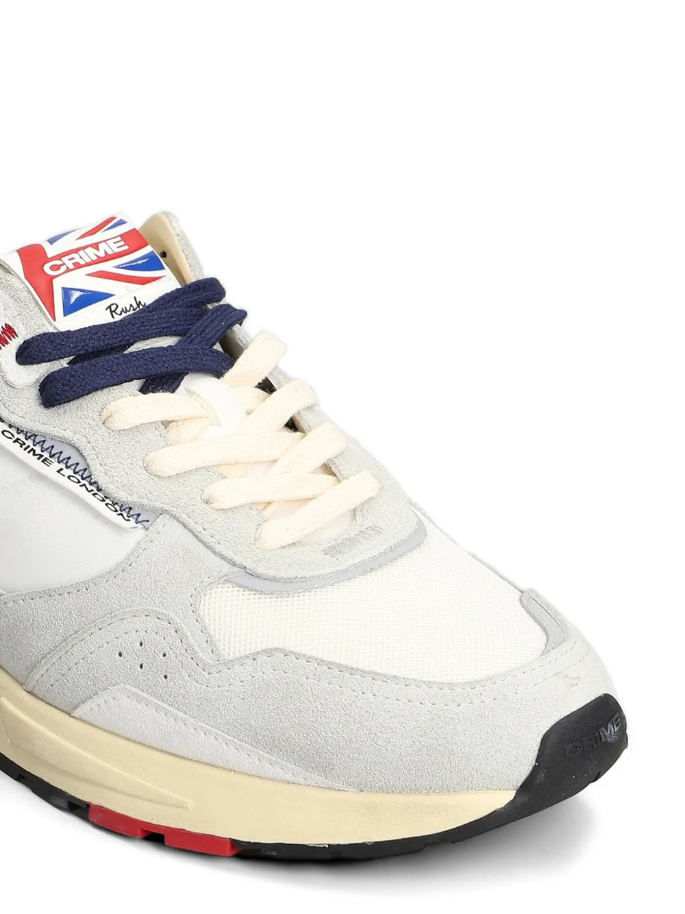 Crime London Rush panelled leather sneakers Wit