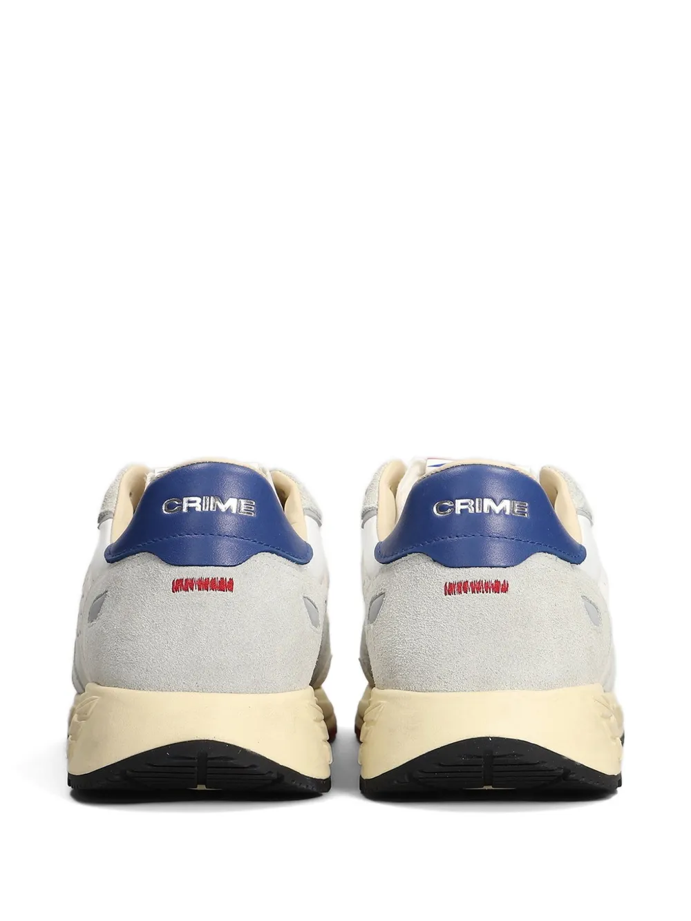 Crime London Rush panelled leather sneakers Wit