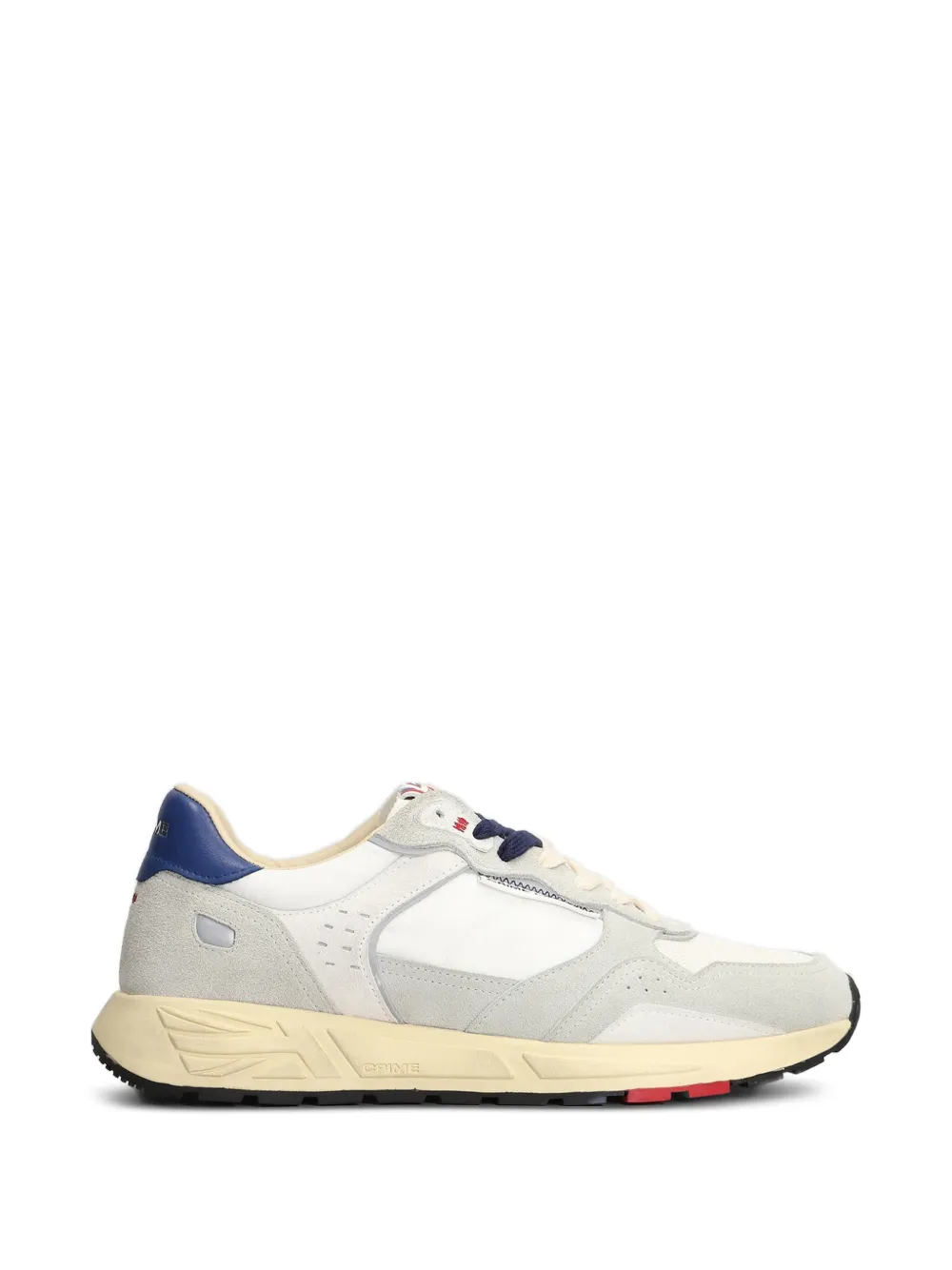 Crime London Rush panelled leather sneakers Wit