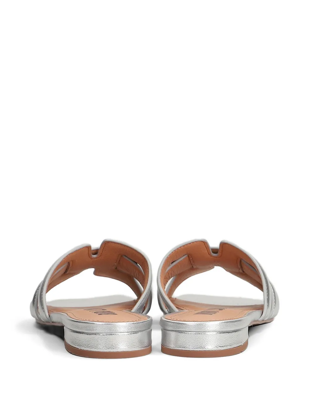 Bibi Lou Holly interwoven-strap flat sandals Zilver