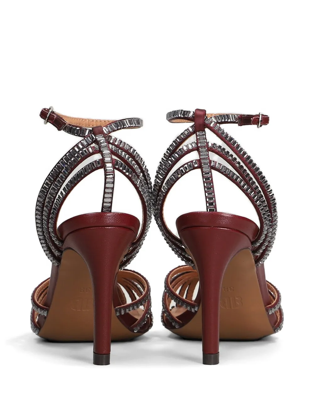 Bibi Lou Serabi crystal-embellished cage sandals Rood