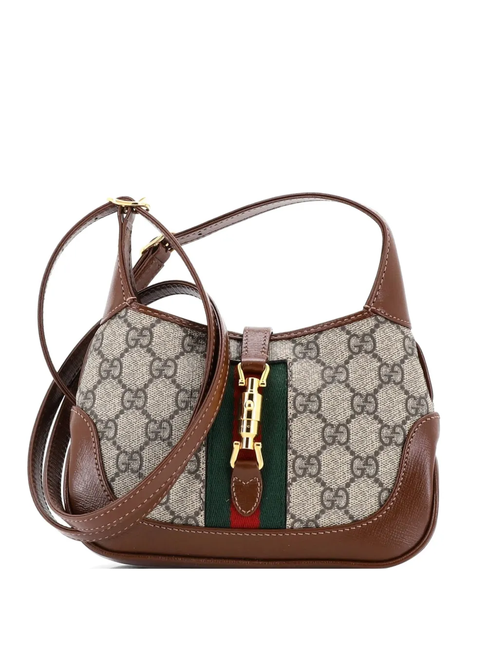Gucci Pre-Owned Jackie 1961 GG Coated Canvas Mini hobo bag - Marrone
