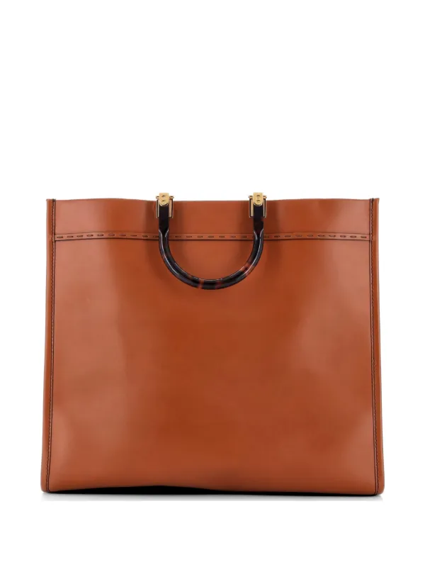 Fendi Pre-Owned サンシャイン ショッパー レザー ラージ トートバッグ 