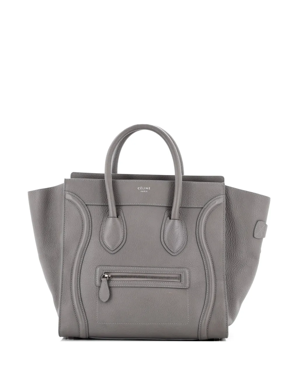 Celine Pre-Owned Luggage Bag Grainy Leather Mini tote bag - Grigio