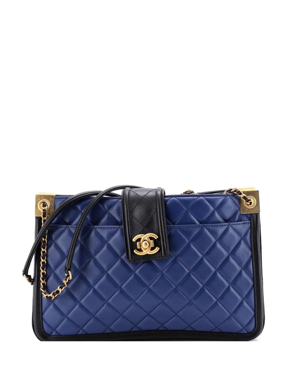 CHANEL Pre-Owned Elegant CC Quilted Lambskin Medium tote bag - Schwarz