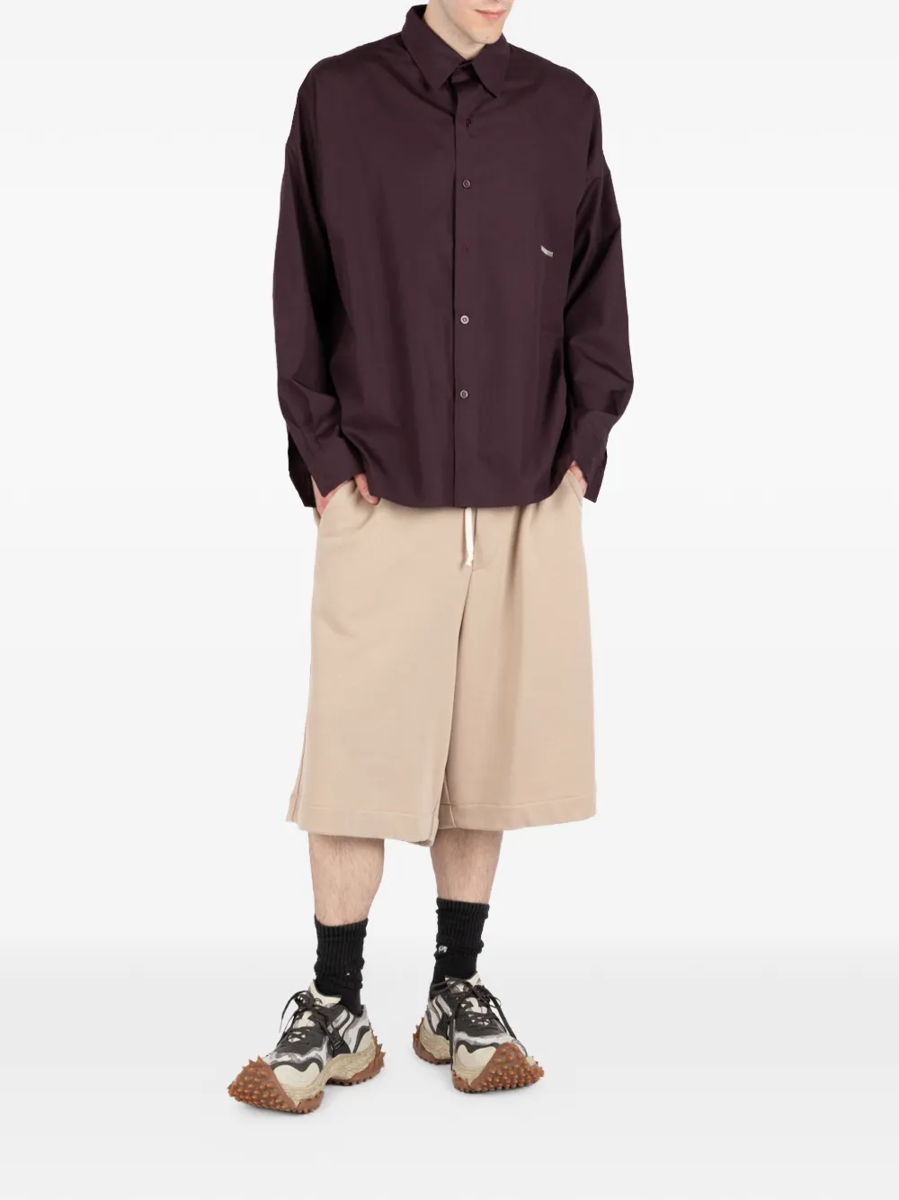 Société Anonyme Oversized shirt met knopen Rood