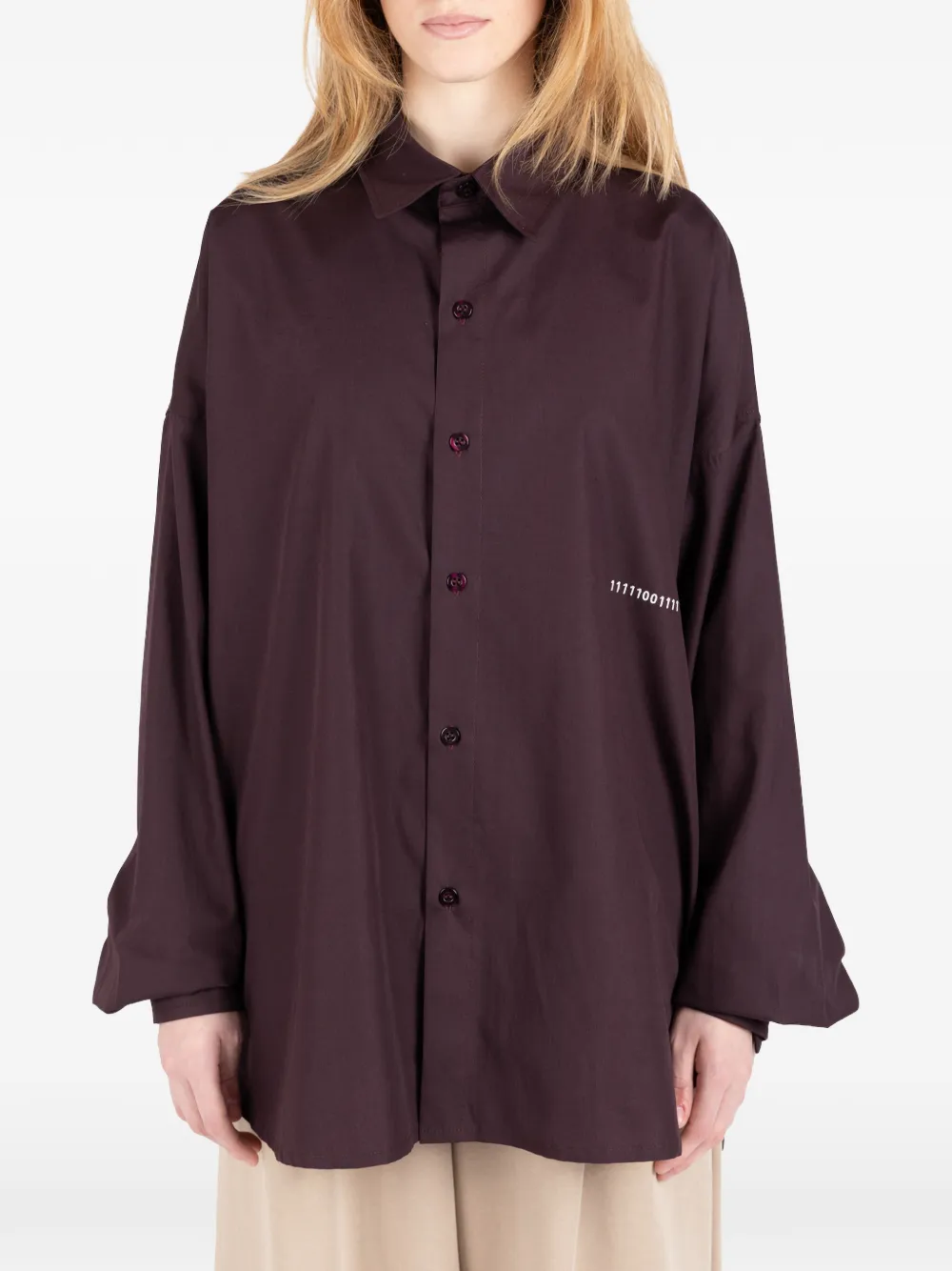 Société Anonyme Oversized shirt met knopen Rood