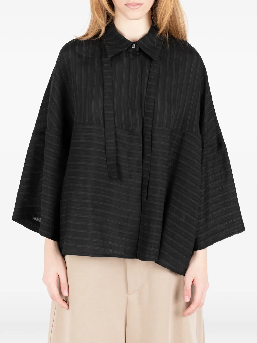Société Anonyme Sakamoto striped shirt - Nero