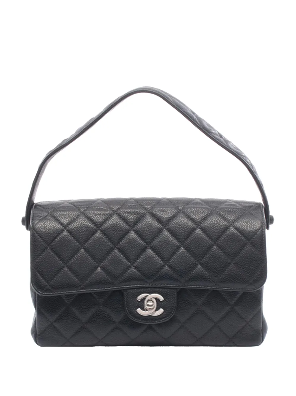 CHANEL Pre-Owned 1996-1997 Quilted Caviar Double Sided Flap shoulder bag - Nero