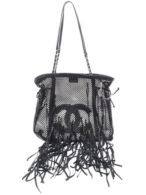 CHANEL Pre-Owned 2009-2010 Large CC Mesh Fringe Tote shoulder bag
