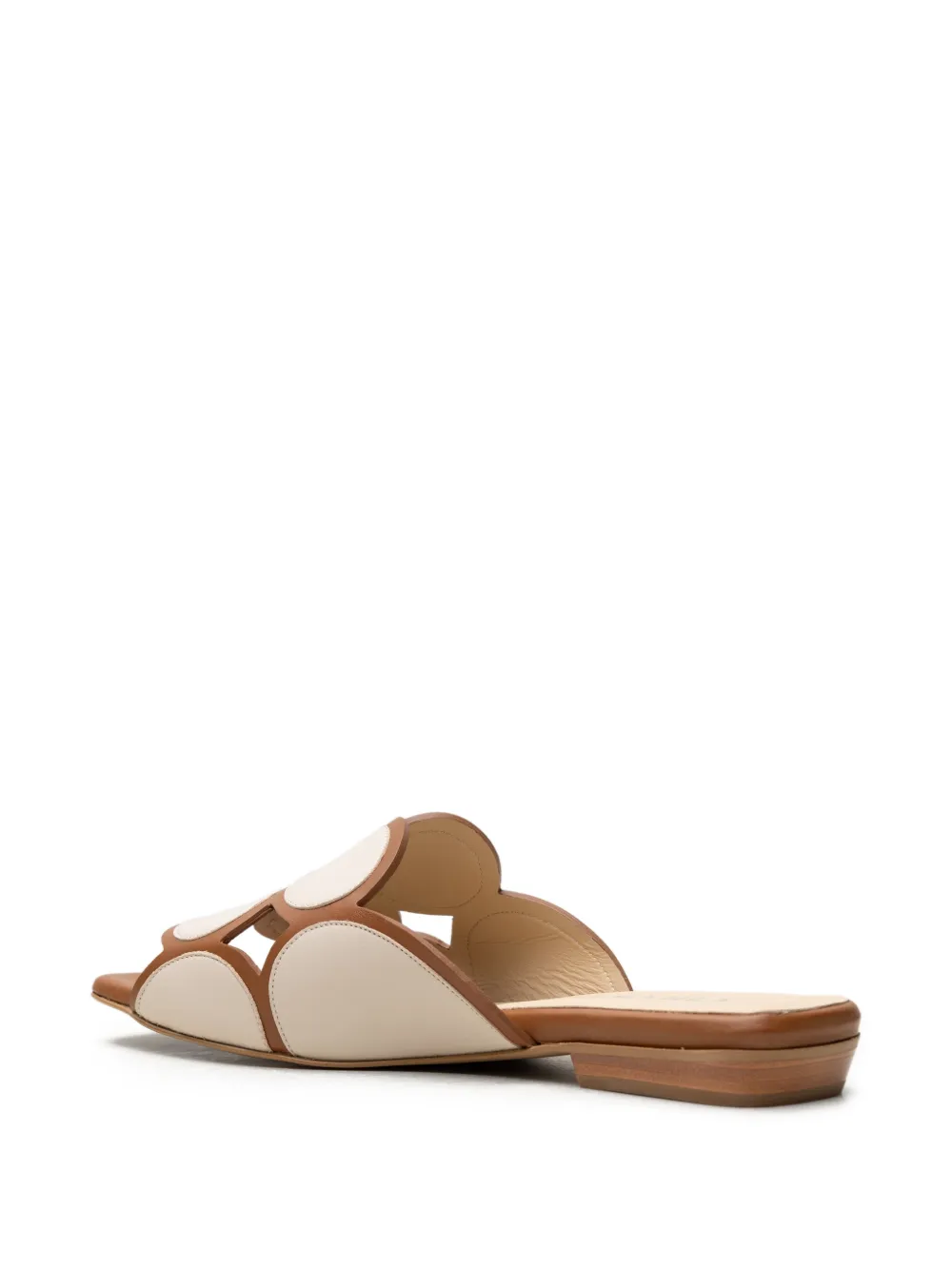 CHUCKIES cut-out leather sandals Bruin