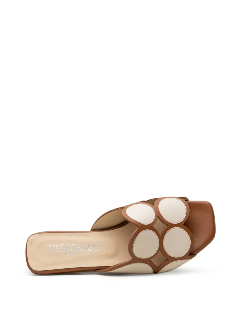 CHUCKIES cut-out leather sandals Bruin